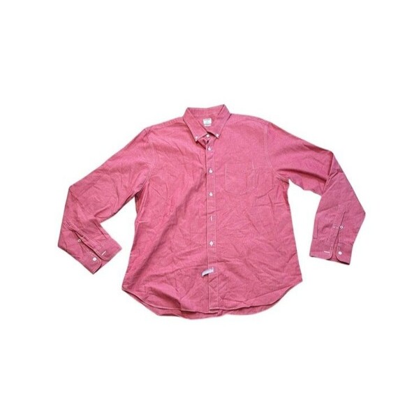 Bonobos Dress Shirt Mens Size XL Red | Pink Standard Fit 100% Cotton Button Up - Picture 1 of 5